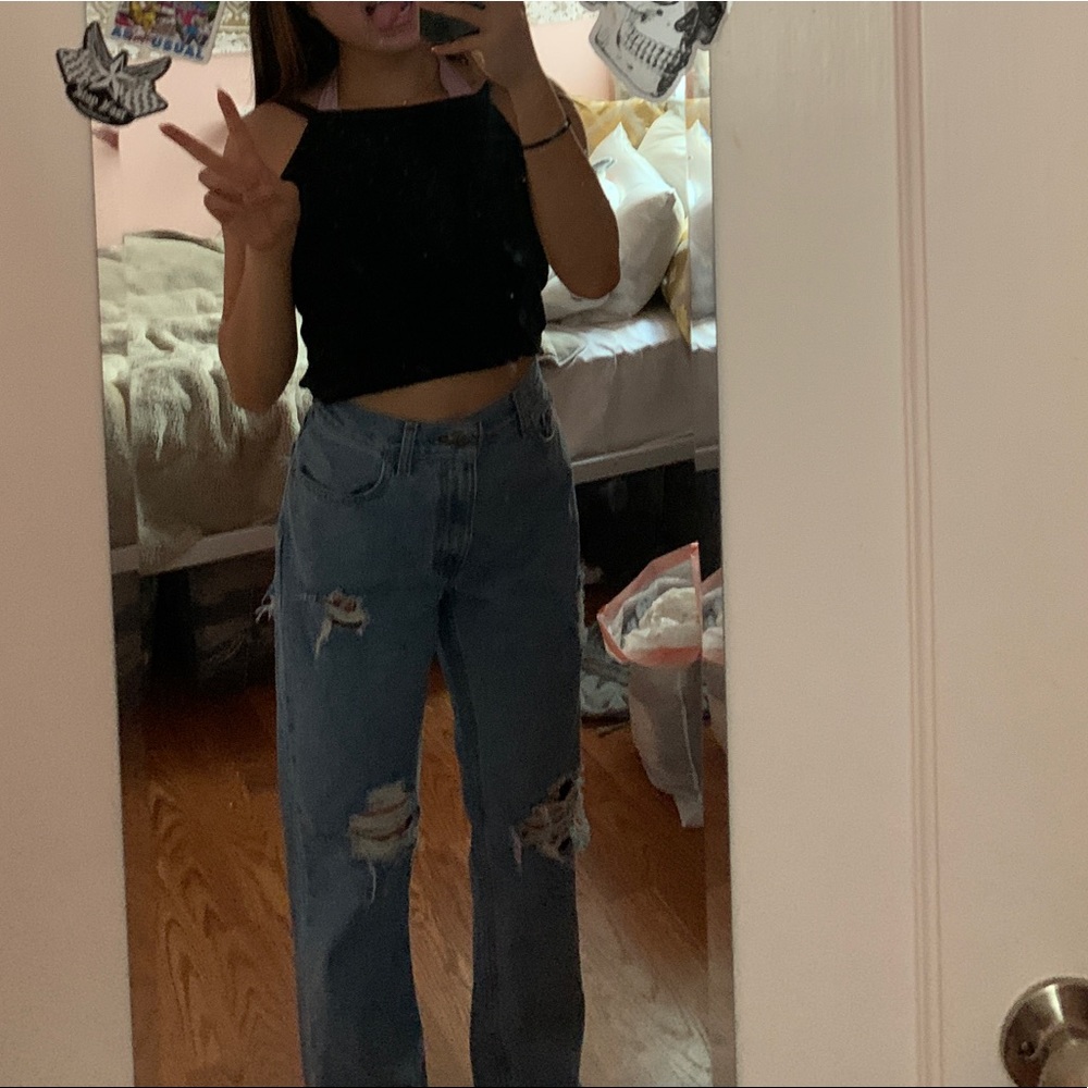 brandy melville black halter top
